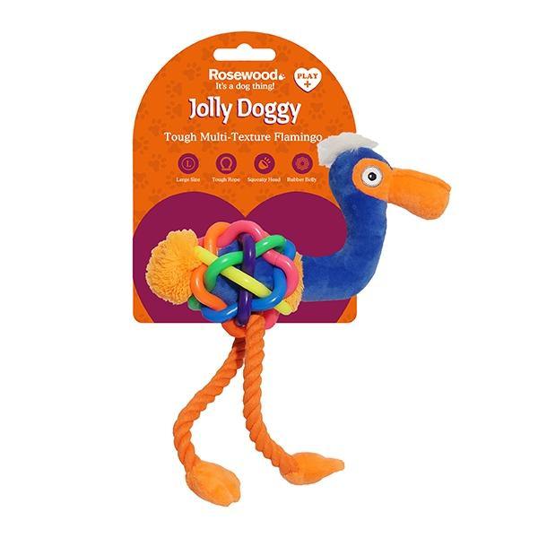 【Rosewood】Tough Multi Texture Flamingo Dog Toy [2 Sizes] - A Pawfect Place