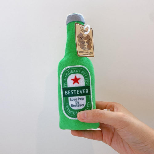 【Bestever】Green Beer Bottle Dog Toy - A Pawfect Place