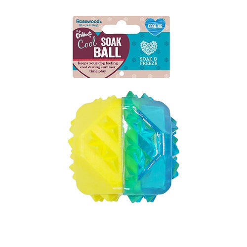 【Rosewood】Chillax Cool Soak Ball Dog Toy - A Pawfect Place