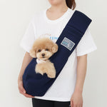 Its Dog - Pet Kangaroo Mesh Sling Bag - Navy [2 Sizes]