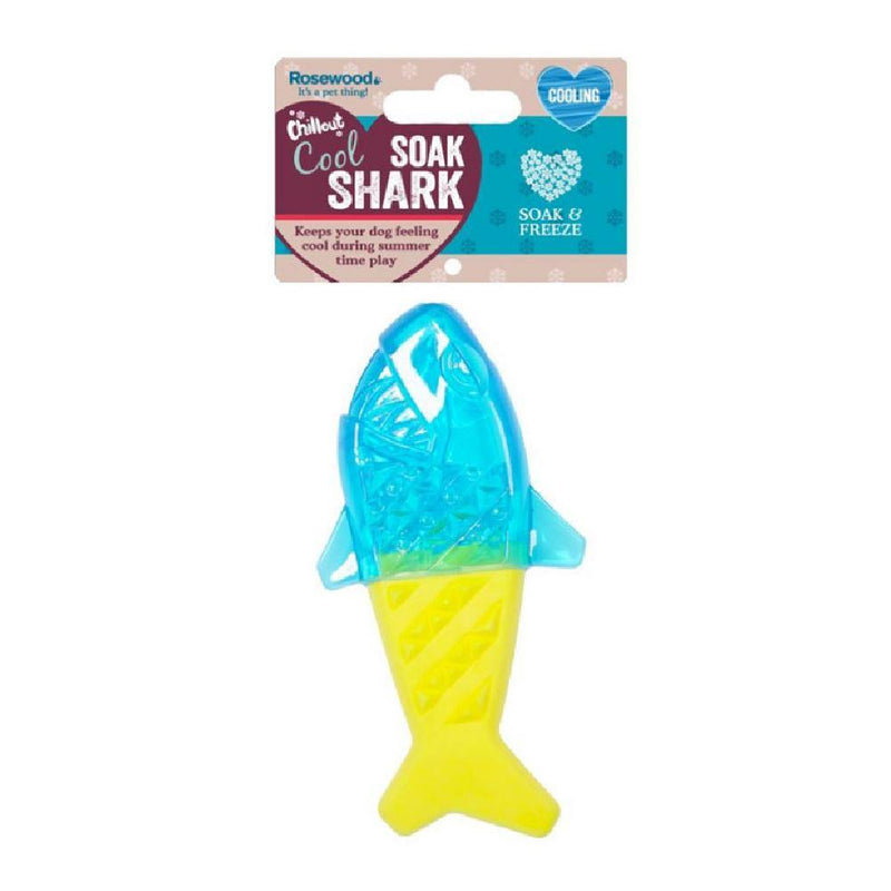 【Rosewood】Chillax Cool Soak Shark Dog Toy - A Pawfect Place
